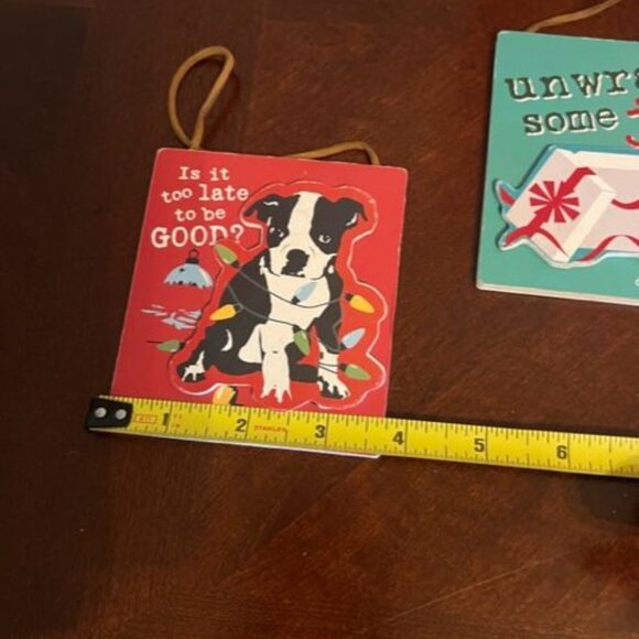 Dog Is Good Holiday wood Wall Plaque Set By Kurt S. Adler happy holidogs - Picture 2 of 7